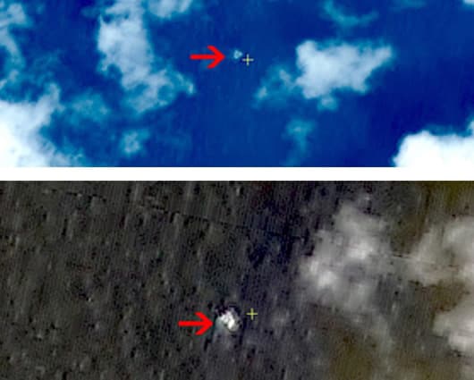 Imágenes captadas por el satélite chino. Foto: EFE.