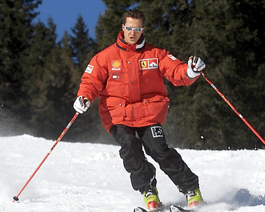 Schumacher esquiaba permanentemente. Foto :AFP