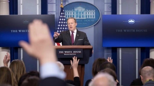 Sean Spicer, portavoz de la Casa Blanca. Foto: EFE.