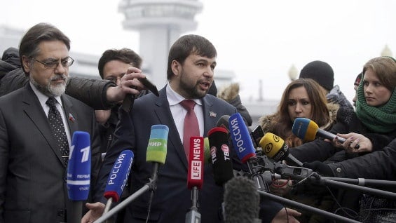 Denis Pushilin negociador jefe de los separatistas de la autoproclamada república popular de Donetks. Foto EFE