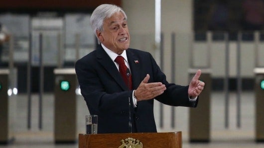 Sebastián Piñera, presidente de Chile. Foto: AFP
