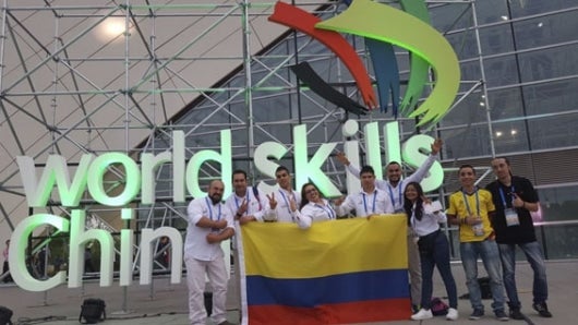 La delegación de la selección Colombia de los WorldSkills en China. Foto: Oficial