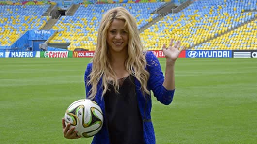 En el 2010, en Sudáfrica, Shakira puso a todo el mundo a bailar con su famoso "Waka Waka". Foto: AFP.