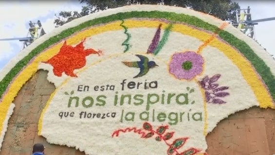 La silleta más grande del mundo en la Feria de las Flores.