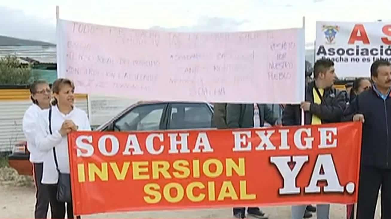 Manifestantes en Soacha. Foto Noticias RCN