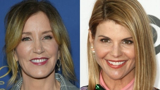 Las actrices Felicity Huffman y Lori Loughlin fueron salpicadas en el escándalo. Foto: AFP