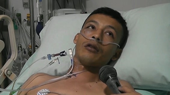 El soldado perdió ambas piernas al caer en un campo minado sembrado por el ELN.