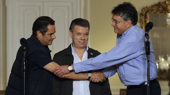 Presidente de la República, Juan Manuel Santos; ministro de Hacienda, Mauricio Cárdenas; vicepresidentede la República, Germán Vargas Lleras. Foto: SIG