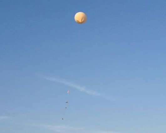 Colombia será vista desde el espacio con el globo-sonda. Foto: Fuerza Aérea Colombiana.