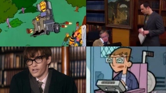 Foto: Representación en series de televisión y cine del físico británico Stephen Hawking