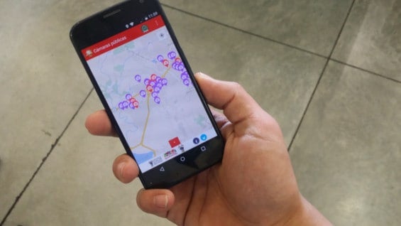 Vista de las cámaras de seguridad públicas en Soacha en SuApp. Foto: NoticiasRCN.com