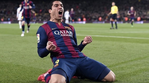 Suárez le dio el segundo gol al Barcelona. Foto: AFP.