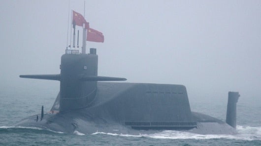 Submarino nuclear chino. Foto: AFP