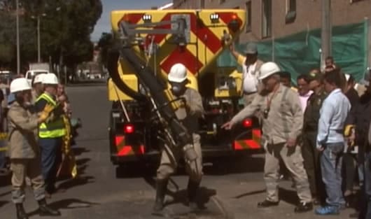 Irregularidades por máquina tapahuecos en Bogotá. Foto: NoticiasRCN