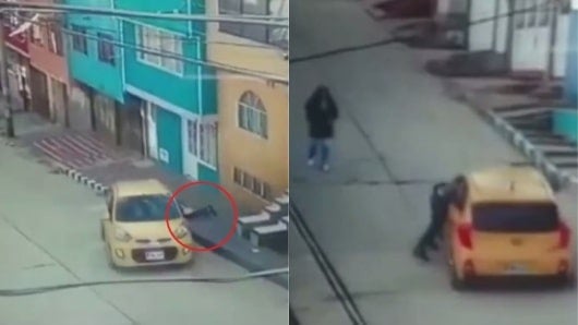 FOTO: Taxi se rodó por una calle al sur de Bogotá