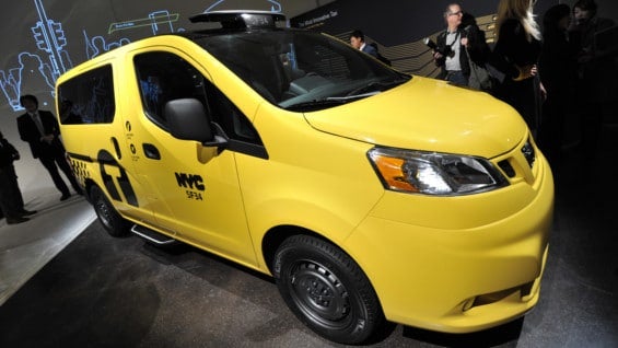 Taxi minivan NV200 de Nissan. Foto: AFP