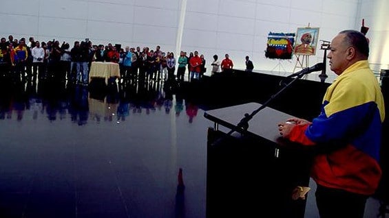 Diosdado Cabello, presidente de la Asamblea y presentador de 'Con el mazo dando'.