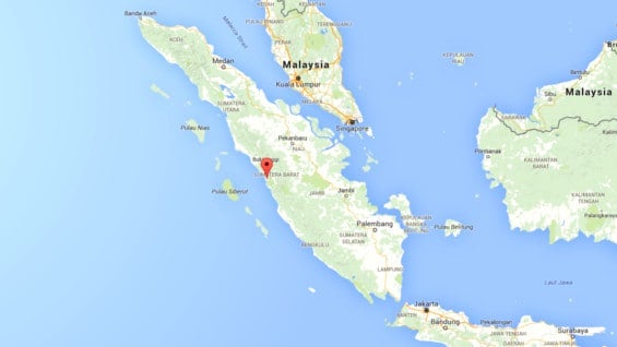 La alerta de tsunami es para las provincias de Sumatra del Norte.