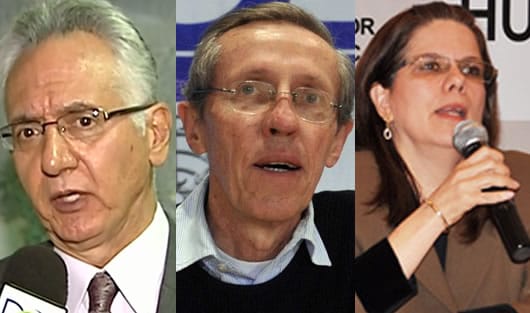 Guillermo Alfonso Jaramillo, Antonio Navarro y María Mercedes Maldonado.