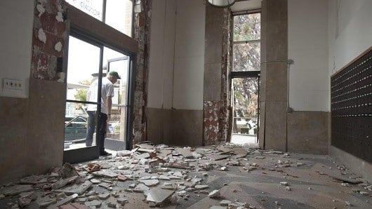 Hubo varios daños en estructuras arquitectónicas de la ciudad de Napa. Foto. EFE