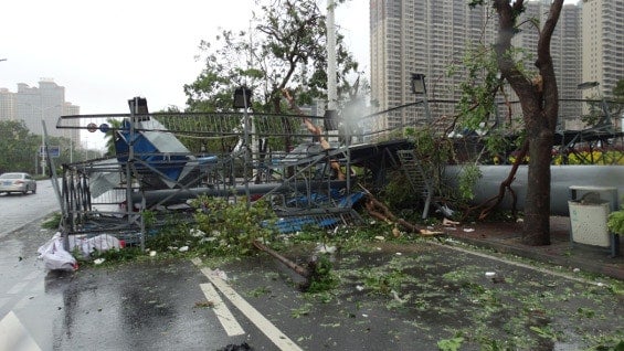 La provincia más afectada por el tifón es Cantón. Foto: AFP.