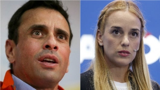 Henrique Capriles y Lilian Tintori. Foto: EFE.