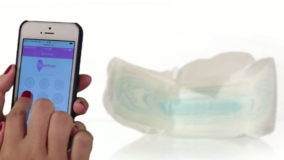 La toallita contiene un chip que se comunica con una aplicación móvil. Foto: Oficial