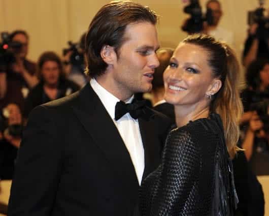 Gisele Bündchen y su esposo Tom Brady. Foto: AFP