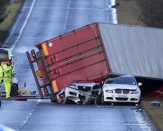 El conductor perdió la vida en la autopista A801 en Lothian Oeste, en Escocia (Reino Unido). Foto: EFE