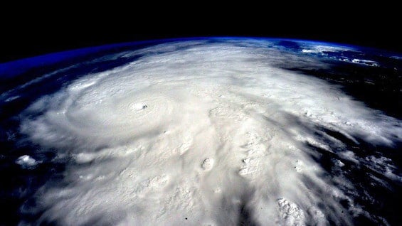 Así se veía Patricia desde el espacio cuando estaba convertida en huracán. Foto. EFE