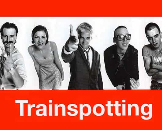 Cartel oficial del la película Trainspotting en 1996. Foto: Oficial