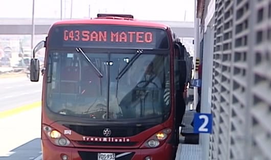 Se tiene previsto iniciar la operación de Transmilenio desde las 4 de la mañana en la estación de San Mateo.