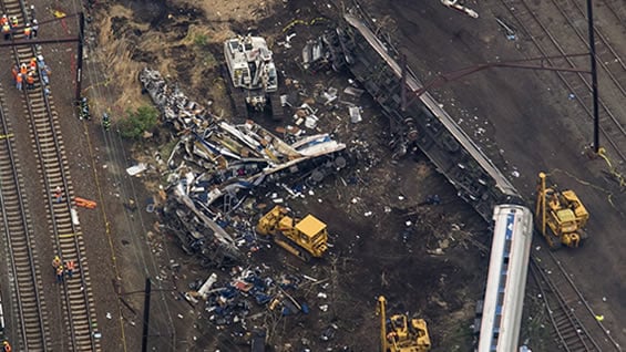 El accidente dejó ocho muertos y más de 200 heridos. Foto: AFP