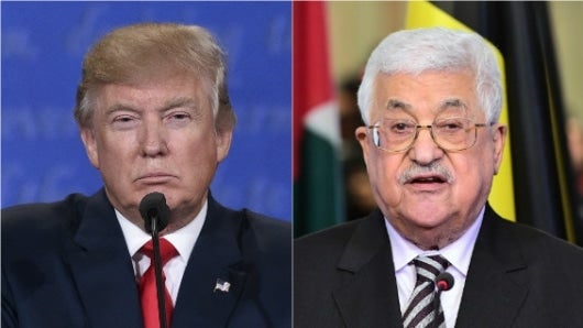 El presidente de EE.UU., Donald Trump, conversará este viernes por teléfono con su homólogo palestino, Mahmud Abás. Fotos: AFP