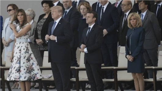 La Prefectura de Policía de París ha movilizado para esta jornada a 11.000 policías y gendarmes, de los cuales 3.500 están en torno a la parada militar. Foto: SAUL LOEB / AFP