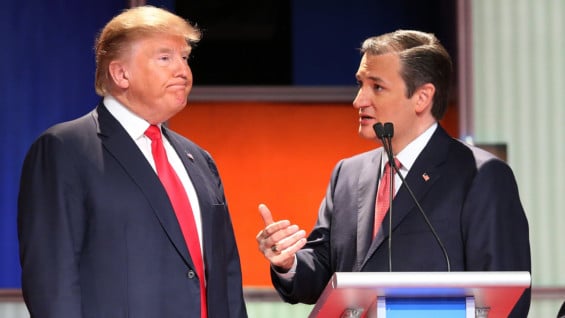 Donald Trump y Ted Cruz. Foto: AFP