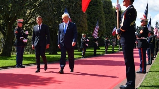 Emmanuel Macron y Donald Trump. Foto: AFP