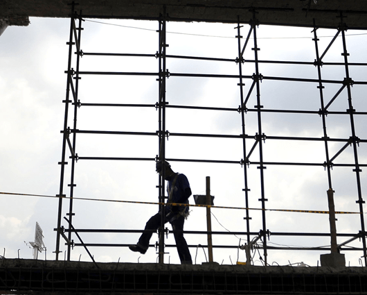 La construcción ha sido suspendida en varias oportunidades. Foto: AFP.