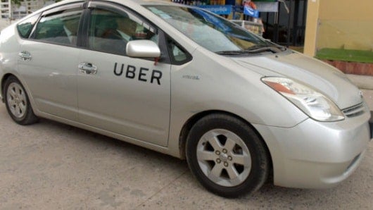Vehículo que trabaja para Uber. Foto: AFP