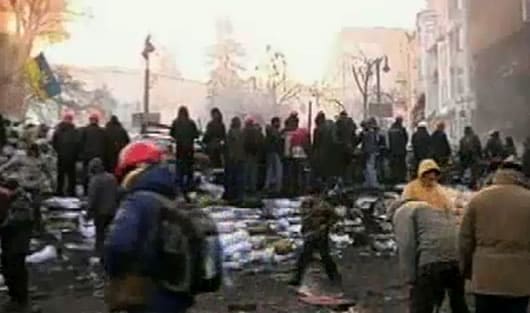 Jornada de manifestaciones violentas en Ucrania. Foto: Noticias RCN