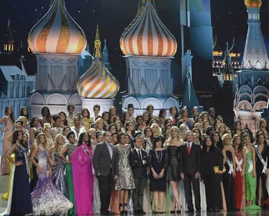 Las representantes de 86 países compiten hoy por la corona de Miss Universo en Rusia. Foto: AFP