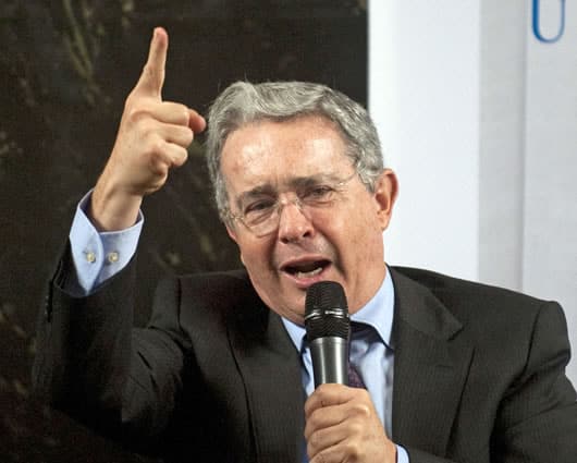 Álvaro Uribe, expresidente de Colombia. Foto: AFP