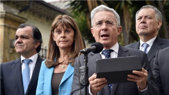 Álvaro Uribe, líder del Centro Democrático. Foto: AFP.