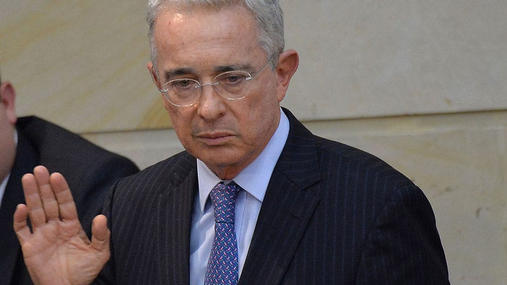 El expresidente Uribe. Foto: AFP