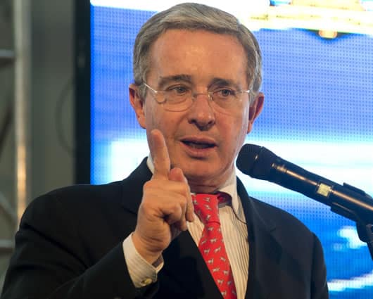 El expresidente Álvaro Uribe Vélez. Foto: AFP.