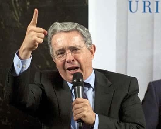 Álvaro Uribe Vélez, expresidente colombiano. Foto: AFP