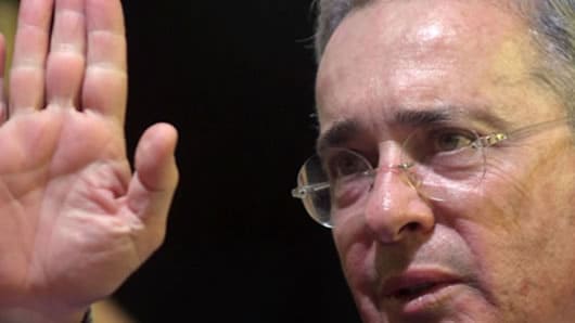 El expresidente Álvaro Uribe Vélez. Foto: AFP.