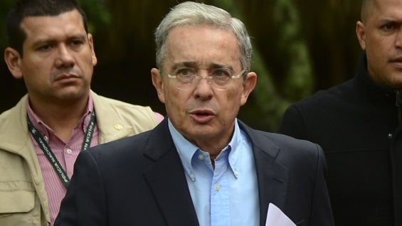 Álvaro Uribe, expresidente y senador. Foto: AFP.