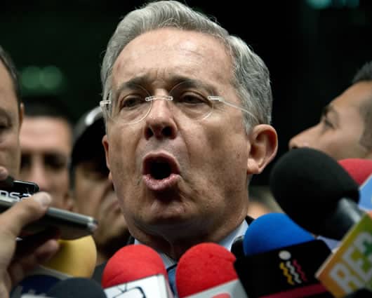 El expresidente Álvaro Uribe Vélez. Foto: AFP.
