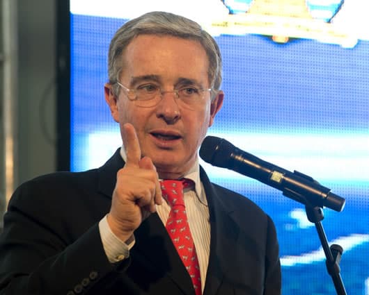 El expresidente Álvaro Uribe Vélez. Foto: AFP.